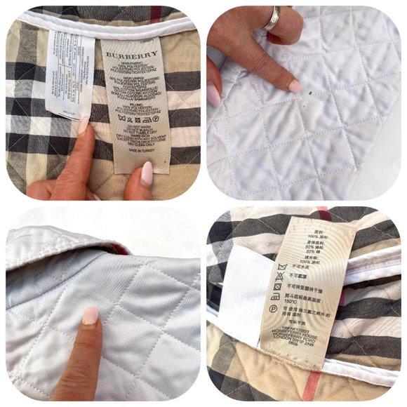 Auc BURBERRY LONDON  white nova check quilted jacket S - Picture 14 of 14